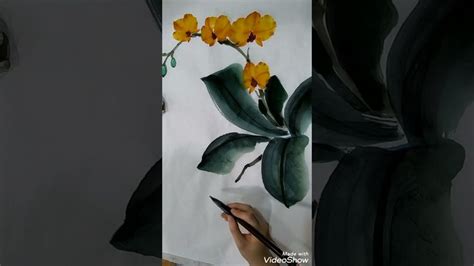 蝴蝶蘭畫法|蝴蝶蘭畫法（小寫意畫法）How to paint Butterfly Orchid